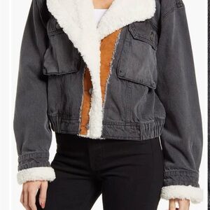 Free People Perry Sherpa Denim Jacket